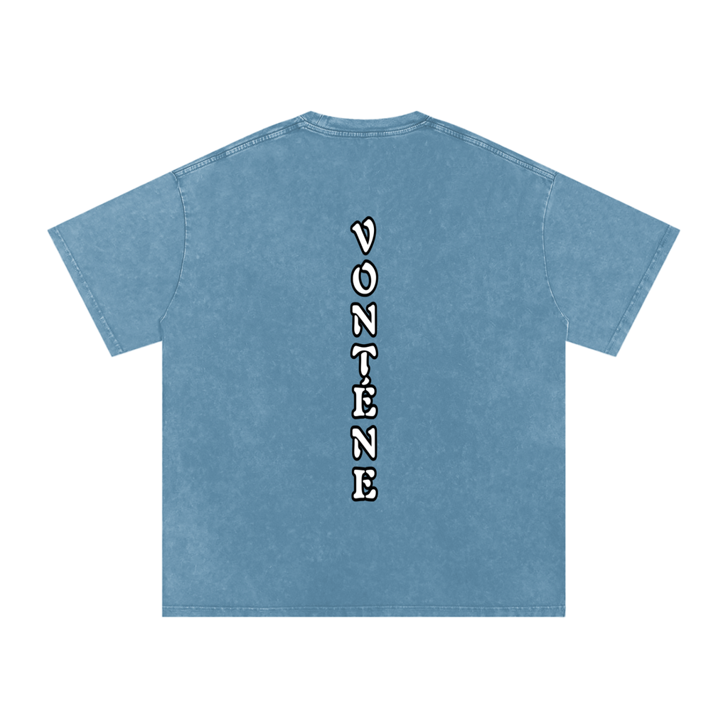 Snow Washed Oversized Cotton T-Shirt