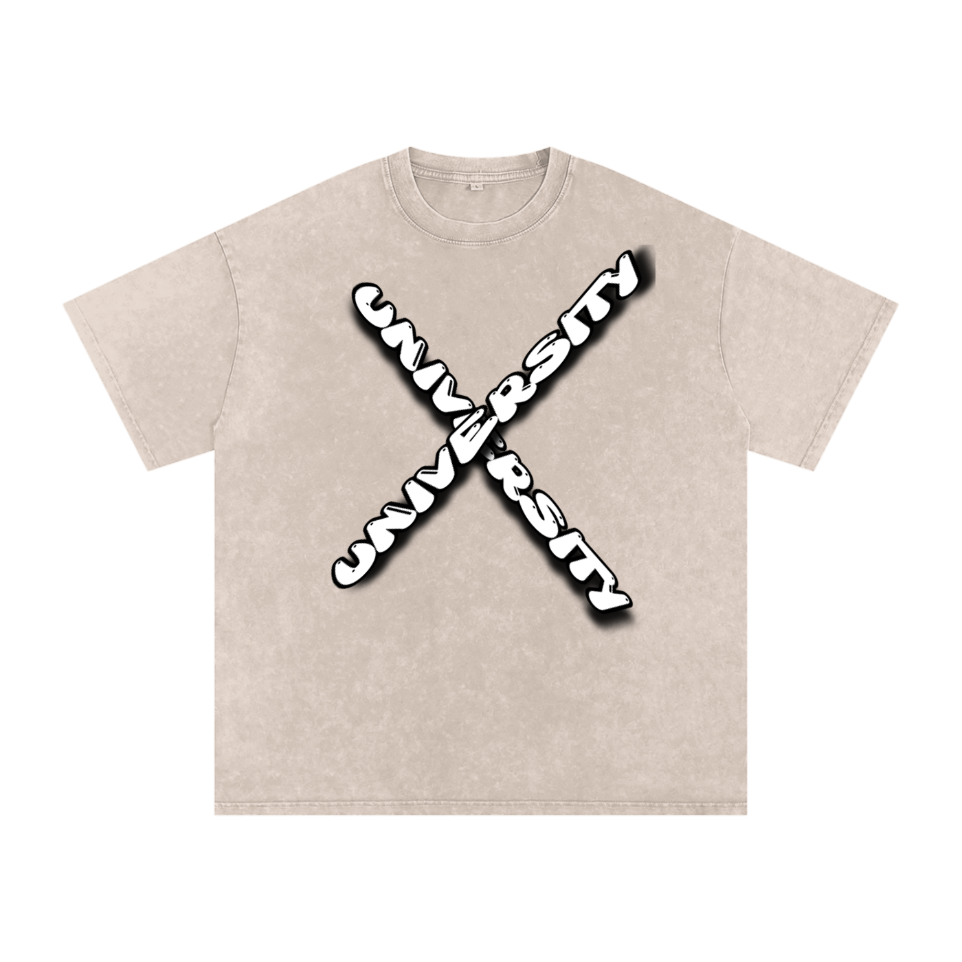 Snow Washed Oversized Cotton T-Shirt