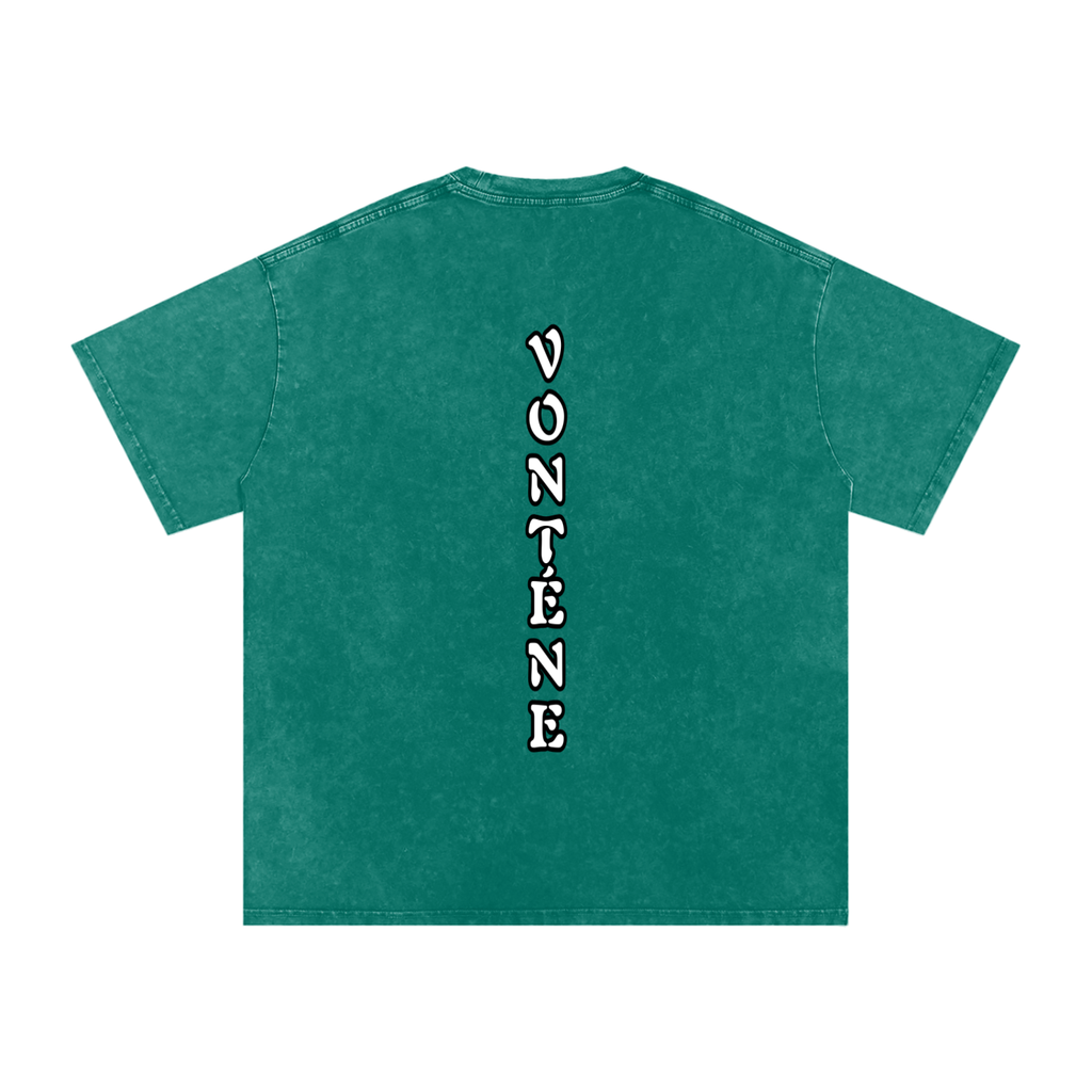 Snow Washed Oversized Cotton T-Shirt