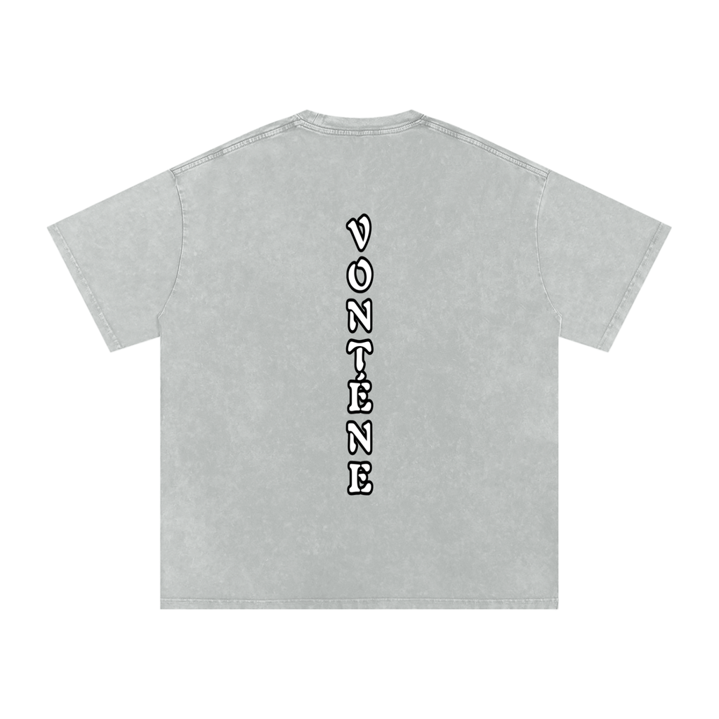Snow Washed Oversized Cotton T-Shirt