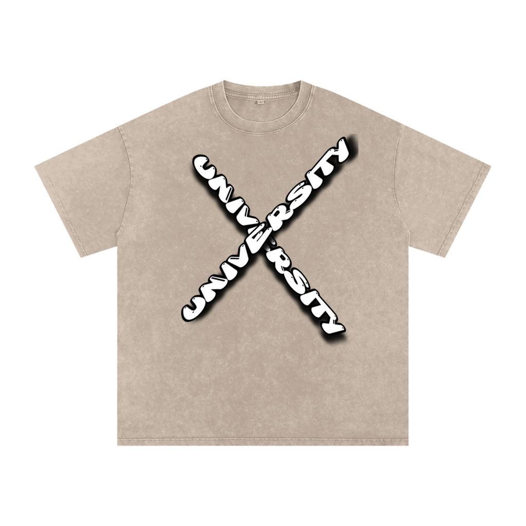 Snow Washed Oversized Cotton T-Shirt