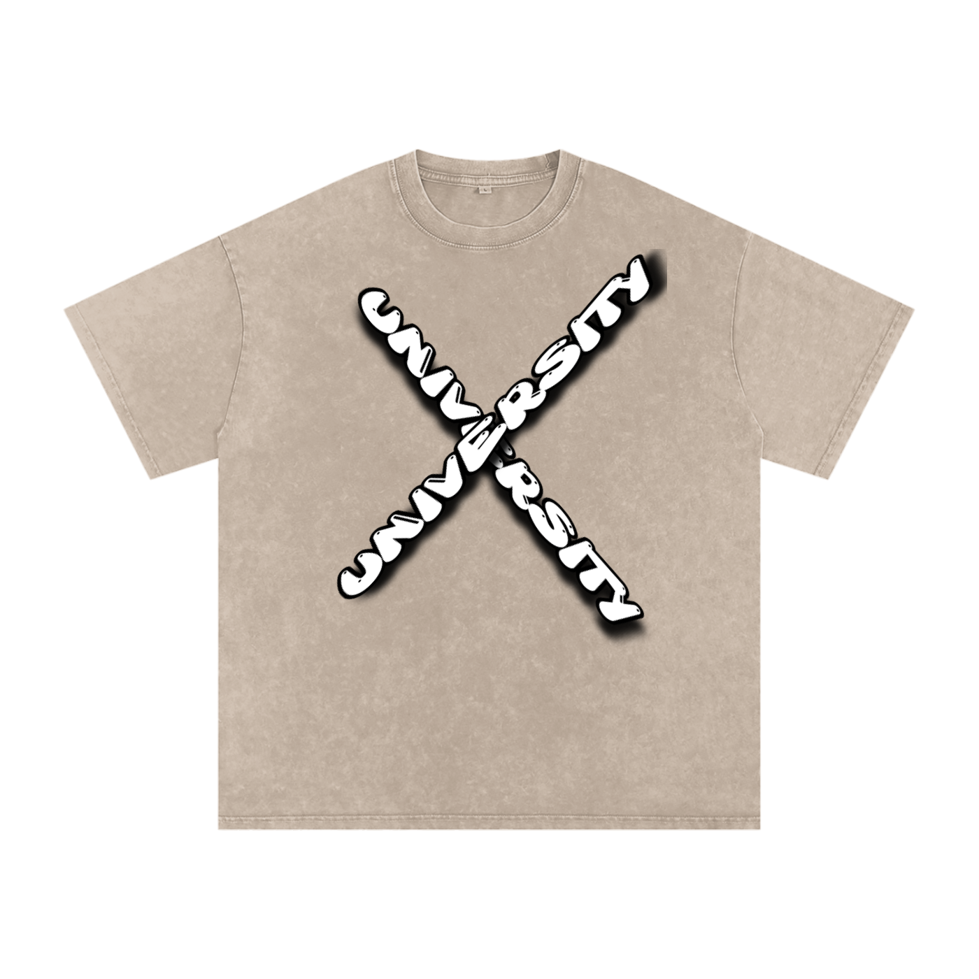 Snow Washed Oversized Cotton T-Shirt
