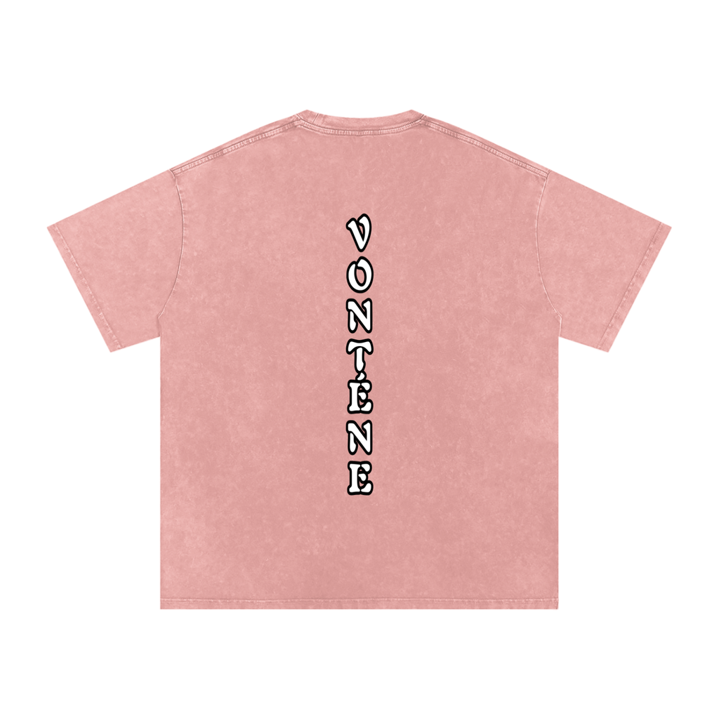 Snow Washed Oversized Cotton T-Shirt
