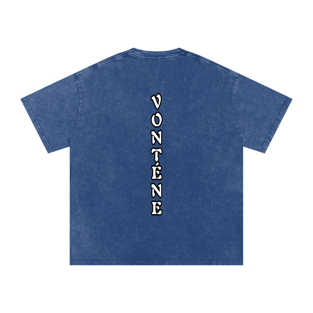 Snow Washed Oversized Cotton T-Shirt
