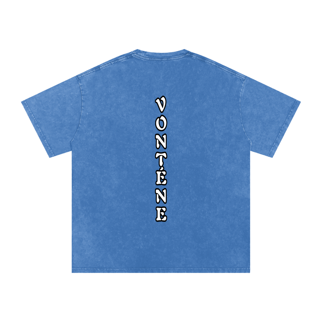 Snow Washed Oversized Cotton T-Shirt