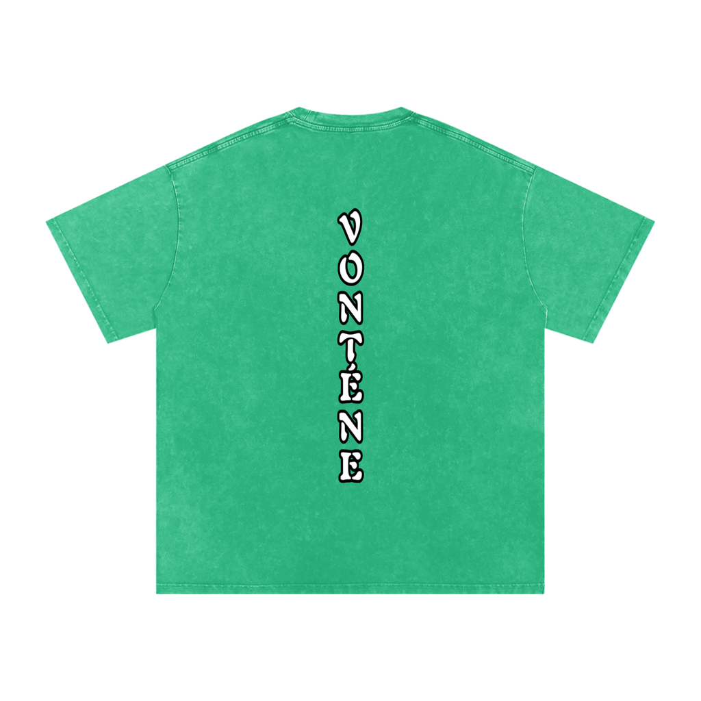 Snow Washed Oversized Cotton T-Shirt