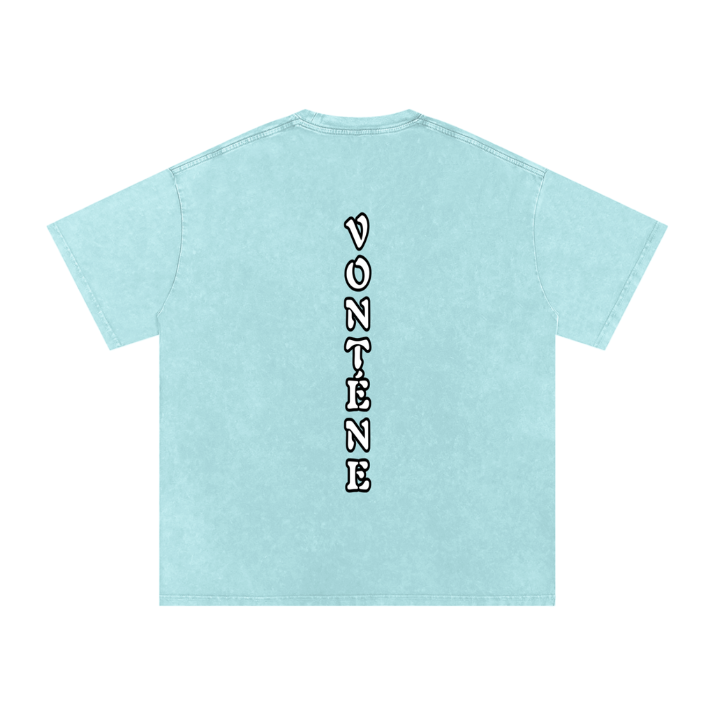 Snow Washed Oversized Cotton T-Shirt