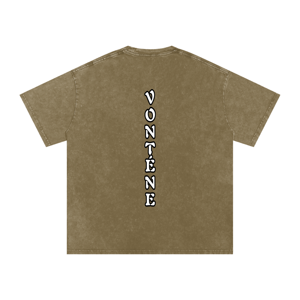 Snow Washed Oversized Cotton T-Shirt